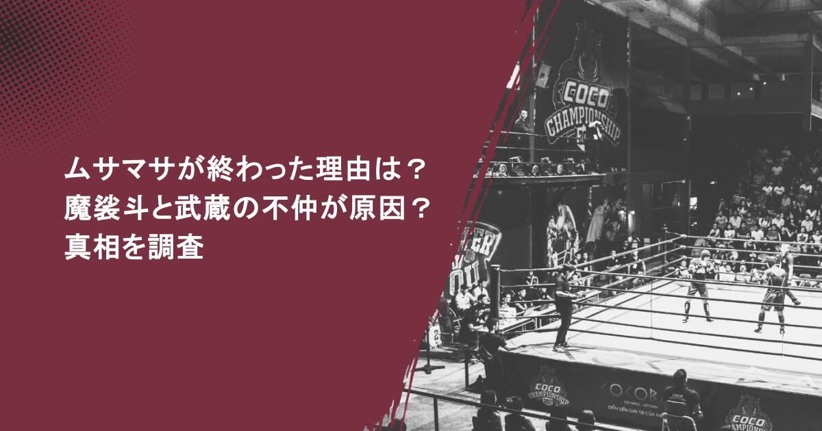ムサマサが終わった理由は？魔裟斗と武蔵の不仲が原因？真相を調査
