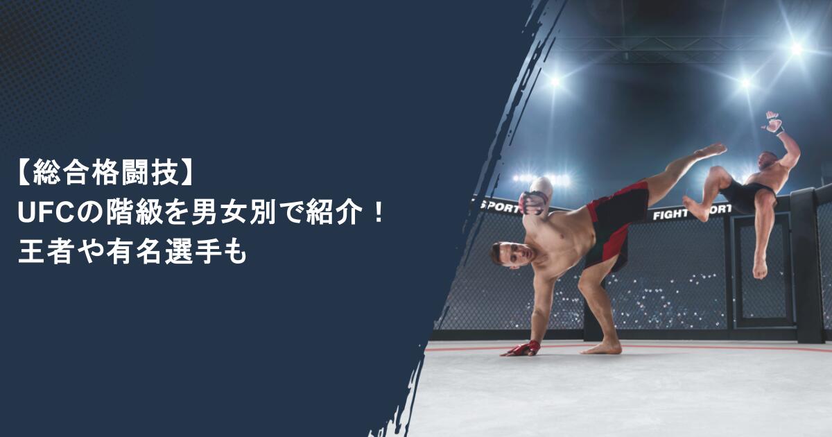【総合格闘技】UFCの階級を男女別で紹介！王者や有名選手も
